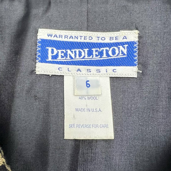 Pendleton Classic Blazer Houndstooth Wool Women’s Size 6 Vintage 70's - Picture 4 of 9